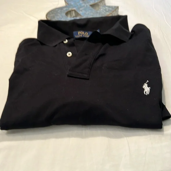 POLO Ralph Lauren Short Sleeve Navy Blue Shirt - Picture 2 of 4